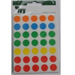 Ivy 13mm Diameter Assorted Colours 140 Labels/Pack
