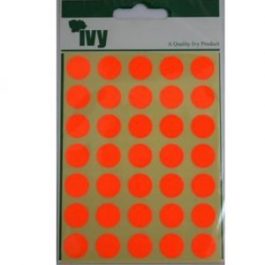 Ivy 13mm Fluorescent Red 140 Labels/Pack