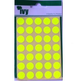 Ivy 13mm Fluorescent Yellow 140 Labels/Pack