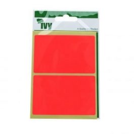 Ivy 50 x 80 mm Fluorescent Red 8 Labels/Pack