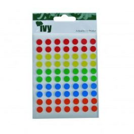 Ivy 8 mm Diameter Assorted Colours 320 Labels/Pack