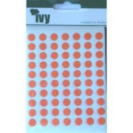 Ivy 8 mm Diameter Orange 490 Labels/Pack