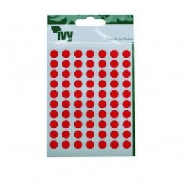 Ivy 8 mm Diameter Red 490 Labels/Pack