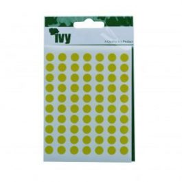 Ivy 8 mm Diameter Yellow 490 Labels/Pack