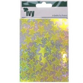 Ivy Gold Holographic Stars 84 Labels/Pack