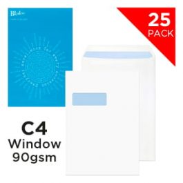 Blake Handypack Envelopes C4 Self-Seal Window 90 gsm White Pk 25