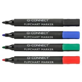 Q-Connect Flipchart Marker Assorted Wallet Of 4