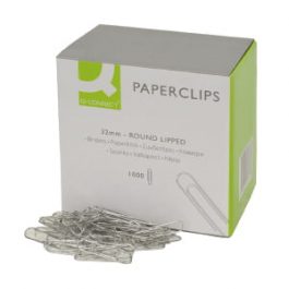 Q-Connect Lipped Paper Clips 32mm Box 1000