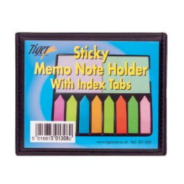 Tiger Sticky Memo Note Holder With Index Tabs