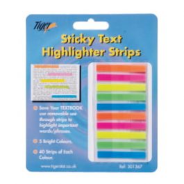 Tiger Sticky Text Highlighter Strips Pk 200