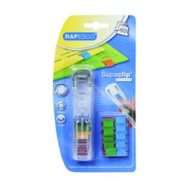 Supaclip Dispenser With 25 Multicoloured Clips