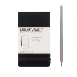 Leuctturm A6 Black Reporter Pad With Numbered Pages Ruled