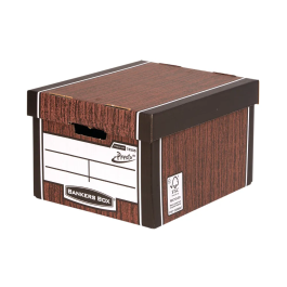 Fellowes Bankers Box Premium Presto Storage Box Woodgrain