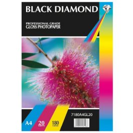 Black Diamond A4 Gloss 180 gsm Pk 20