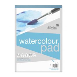 Silvine A4 Watercolour Sketch Pad 300 gsm White