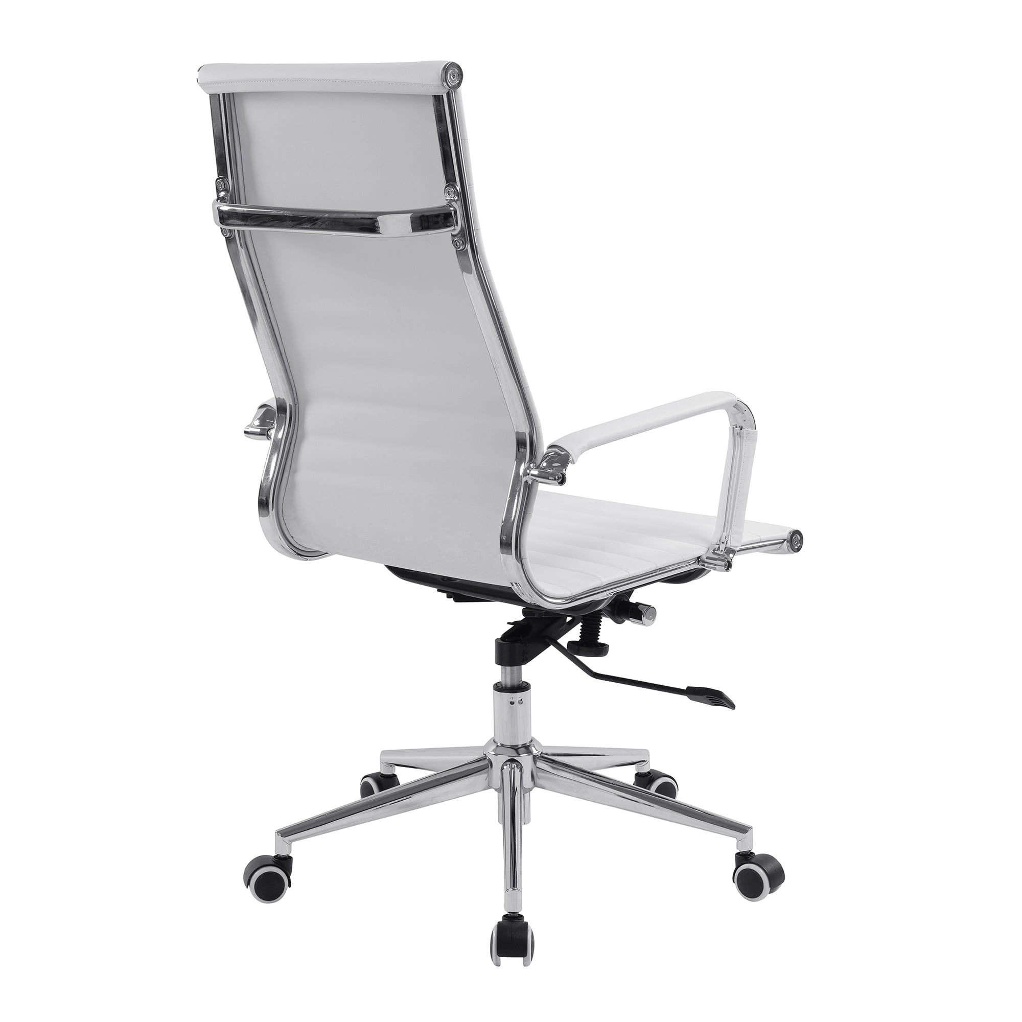 The Oslo Executive Chair White with Chrome Base - Image 3