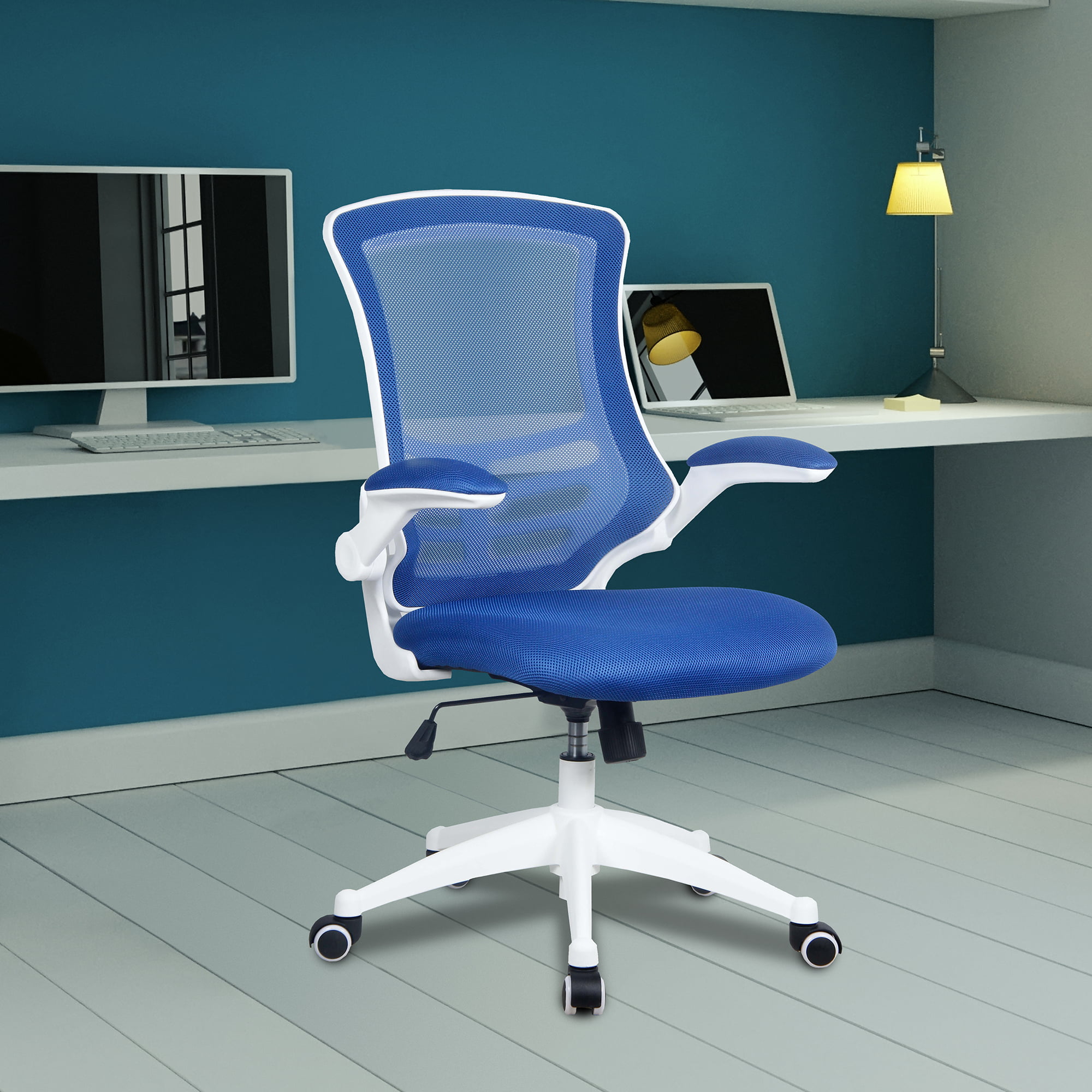 The Rome Mesh Operator's Chair Blue With White Base - Image 2