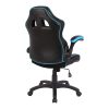 The Warsaw Gaming Chair Black with Blue Trim - Image 3
