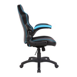 The Warsaw Gaming Chair Black with Blue Trim