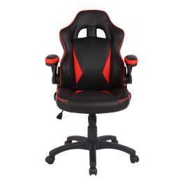 The Warsaw Chair Gaming Chair Black with Red Trim