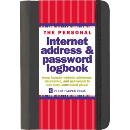 Peter Pauper Press Internet Password Book Black