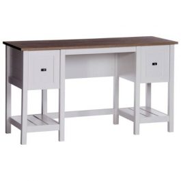 Teknik Shaker Style Desk Soft White