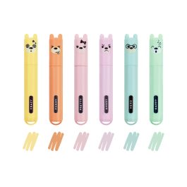 Legami Teddy’s Style – Set Of 6 Mini Pastel Highlighters