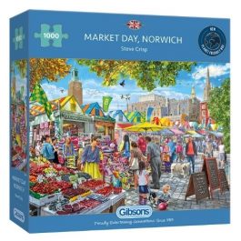 Gibsons Jigsaw Market Day Norwich 1000 Piece Puzzle