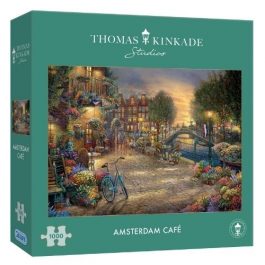 Gibsons Jigsaw Thomas Kinkade Amsterdam Cafe 1000 Piece Puzzle