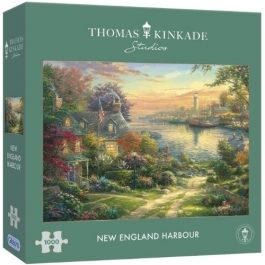 Gibsons Jigsaw Thomas Kinkade New England Harbour 1000 Piece Puzzle