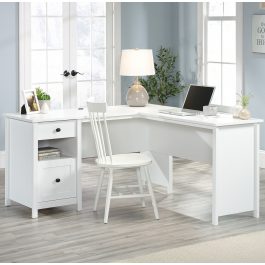 Teknik White Home Study L-Shaped Desk