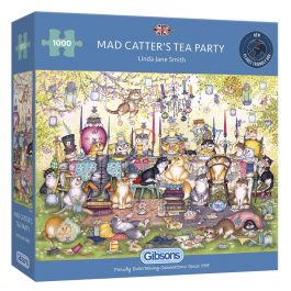 Gibsons Jigsaw Mad Catter’s Tea Party 1000 Piece Puzzle
