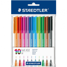 Staedtler Rainbow Ballpoint Pens Medium Point Pk 10