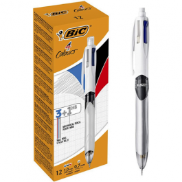 Bic 4 Colours Multifunction 3 Pens & 1 HB Pencil Pk 1