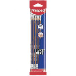 Helix Maped Woodfree 2HB Eraser Tipped Pencils Pk 6