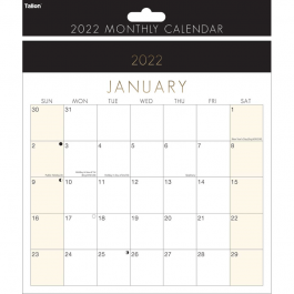 Tallon Premium Medium Square Month To View Calendar 2022