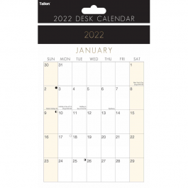 Tallon Premium Month To View Desk Calendar 2022
