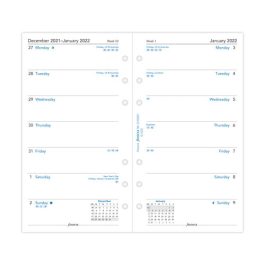 Filofax Personal Week Per Page English 2022 Diary Refill