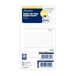 Filofax Personal Week On Two Pages Ruled English 2022 Diary Refill