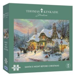 Gibsons Jigsaw Thomas Kinkade Santa’s Night Before Christmas 1000 Piece Puzzle