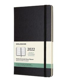 Moleskine 2022 Weekly 12 Month Pocket Horizontal Diary Black Soft Cover