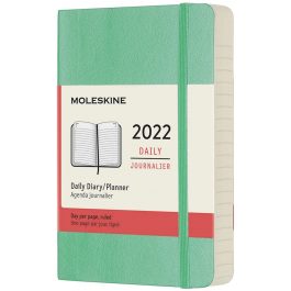Moleskine 2022 Daily 12 Month Pocket Diary Ice Green Soft Cover
