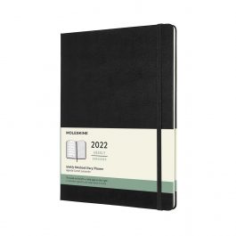 Moleskine 2022 Weekly 12 Month X-Large Diary Black Hard Cover