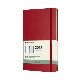 Moleskine 2022 Weekly 12 Month Large Diary Scarlet Red Hard Cover