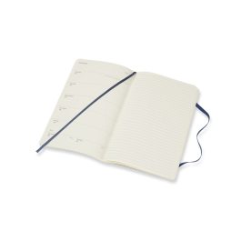 Moleskine 2022 Weekly 12 Month Large Diary Sapphire Blue Soft Cover