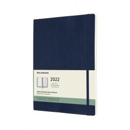 Moleskine 2022 Weekly 12 Month X-Large Diary Sapphire Blue Soft Cover