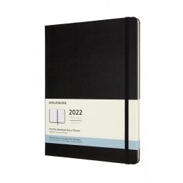 Moleskine 2022 Monthly X-Large Diary Black Hard Cover