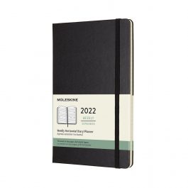 Moleskine 2022 Weekly 12 Month Large Horizontal Diary Black Hard Cover