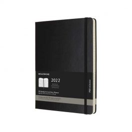 Moleskine 2022 Pro Weekly Vertical A4 Diary Black Hard Cover