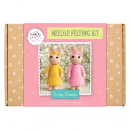 Docrafts Simply Make Needle Felting Kit – Spring Bunnies